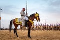 Saudi Arab Horse rider on traditional desert safari festival in abqaiq Saudi Arabia. 10-Jan-2020 Royalty Free Stock Photo