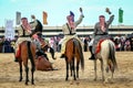 Saudi Arab Horse riders on traditional desert safari festival in abqaiq Saudi Arabia. 10-Jan-2020 Royalty Free Stock Photo