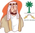 Saudi Arab Man Cartoon Character Vector ÃÂ°llustration