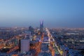 Riyadh skyline at night #7 Showing Olaya Street Royalty Free Stock Photo