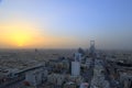 Riyadh skyline at sunset #13, showing Olaya Street and Down Town Royalty Free Stock Photo