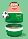 Saudi Arabia Cartoon soccer mascot