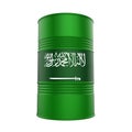 Saudi Arabia Flag Oil Barrel Royalty Free Stock Photo