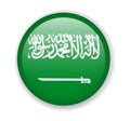 Saudi Arabia flag round bright icon on a white background Royalty Free Stock Photo