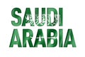 Saudi arabia flag text font