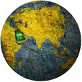 saudi arabia on globe map Royalty Free Stock Photo