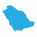 Saudi Arabia map on blue background, Vector Illustration