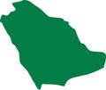 Saudi Arabia map Royalty Free Stock Photo