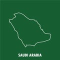 Saudi Arabia Map Outline Vector illustration