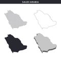 Saudi Arabia map vector collection, abstract patterns