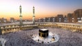 SAUDI ARABIA Muslim pilgrims from all over the world gathered to perform Umrah or Hajj at the Haram Mosque in Mecca. Royalty Free Stock Photo