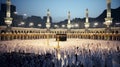 SAUDI ARABIA Muslim pilgrims from all over the world gathered to perform Umrah or Hajj at the Haram Mosque in Mecca. Royalty Free Stock Photo
