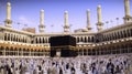 SAUDI ARABIA Muslim pilgrims from all over the world gathered to perform Umrah or Hajj at the Haram Mosque in Mecca. Royalty Free Stock Photo