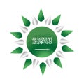Saudi arabia national day, independence celebration national gradient style icon