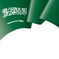 Saudi Arabia flag, vector illustration on a white background Royalty Free Stock Photo