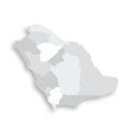 Saudi Arabia political map of administrative divisions Royalty Free Stock Photo