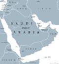Saudi Arabia political map Royalty Free Stock Photo