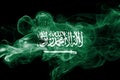 Saudi Arabia national smoke flag Royalty Free Stock Photo