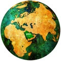 saudi arabia flag on globe map Royalty Free Stock Photo