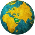 saudi arabia flag on globe map Royalty Free Stock Photo