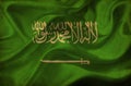 Saudi Arabia waving flag Royalty Free Stock Photo