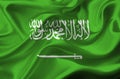 Saudi Arabia waving flag Royalty Free Stock Photo