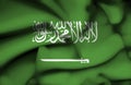 Saudi Arabia waving flag Royalty Free Stock Photo