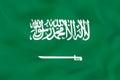 Saudi Arabia waving flag. Saudi Arabia national flag background texture Royalty Free Stock Photo