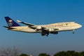 Saudi Arabian Boeing 747 Royalty Free Stock Photo