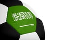 Saudi Arabian Flag - Football Royalty Free Stock Photo