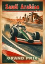 Saudi Arabian Retro Grand Prix Poster