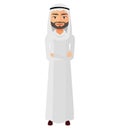 Saudi iran yemen emirates arab business man with crossed arms vector illustration