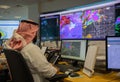 saudi man in Weather Analysis and Forecast Center, Meteorology center