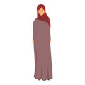 Saudi woman icon cartoon vector. Muslim fashion