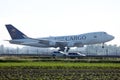 Saudia Cargo plane landing at Amsterdam Airport Schiphol