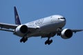 Saudia Cargo plane flying up in the sky Royalty Free Stock Photo