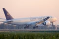 Saudia Cargo plane landing at Amsterdam Airport Schiphol