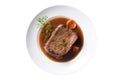 Sauerbraten Germany European Cuisine. On A White Plate