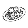 Sauerbraten Icon. Doodle Hand Drawn or Outline Icon Style