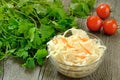 Sauerkraut in glass bowl Royalty Free Stock Photo