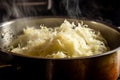 Sauerkraut pickled cabbage in pot. Generate ai