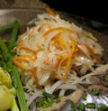 Sauerkraut with potatoes, fresh herbs and herring