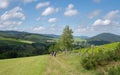 Sauerland region close to Winterberg with a small hiking trail, Germany