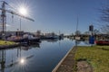 Saul Junction where the Stroudwater Canal meets the Gloucester-Sharpness Ship Canal, Gloucestershire, United Kingdom