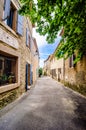 Saumane de Vaucluse, France - June 15, 2018. Street in small village in Provence