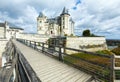 Saumur castle on Loire river (France) spring view. Royalty Free Stock Photo