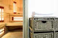 Sauna area in modern house Royalty Free Stock Photo