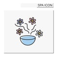 Sauna aroma bowl color icon