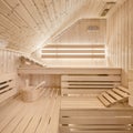 Home sauna in the attic Royalty Free Stock Photo