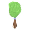 Sauna broom icon, isometric style Royalty Free Stock Photo